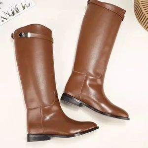 NWOT Brown Leather Knee High Boots